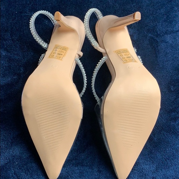 *NEW* Clear Rhinestone detailed Slingback heels - Picture 2 of 2